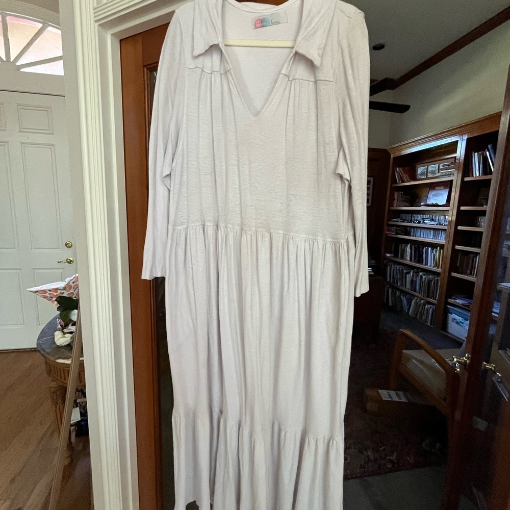 Free people beach cream maxi dress